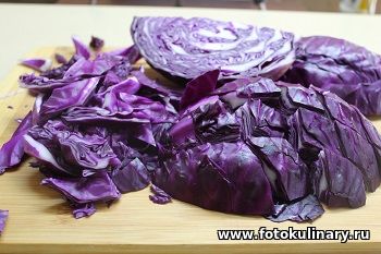 Корейский салат из краснокочанной капусты 