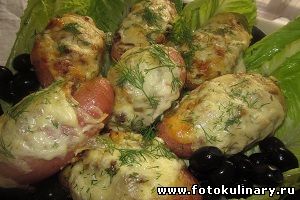 Картошка фаршированная мясом